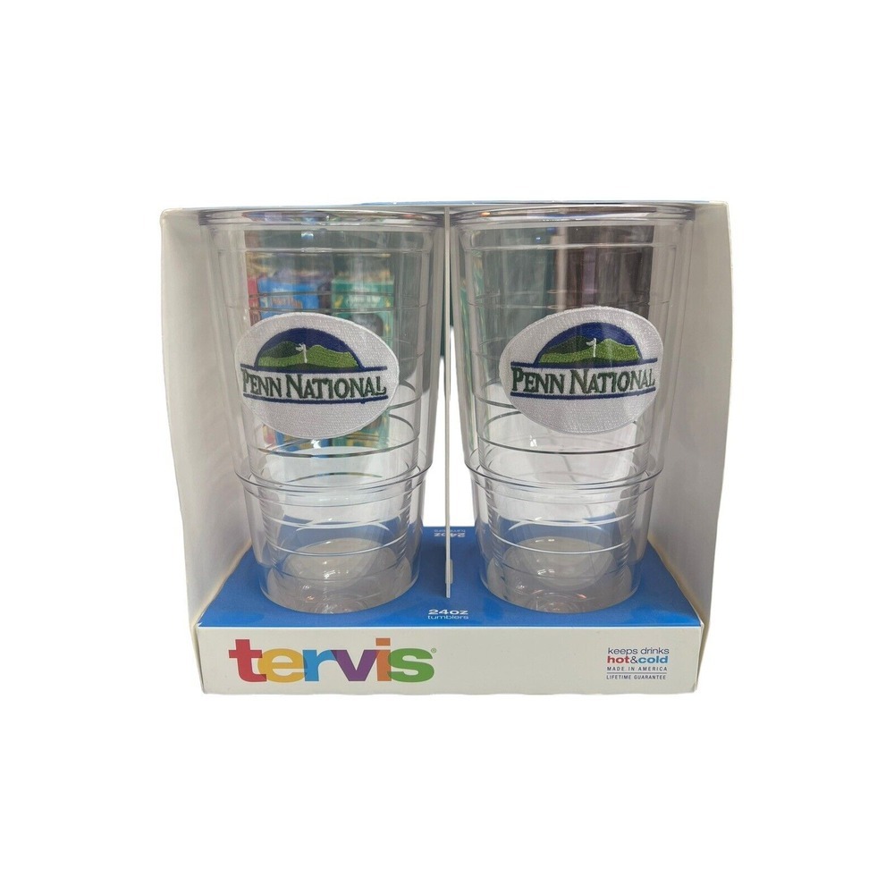 Set of 2 NEW Penn National Golf Club & Inn Tervis Tumbler 24 Oz Fayetteville, PA